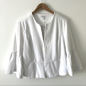 White Crop Blazer Jacket